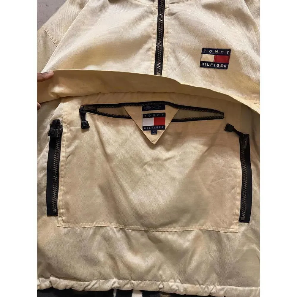 RARE Tommy Hilfiger Reversible Camo & Cream Pullover Jacket - Picture 8 of 9